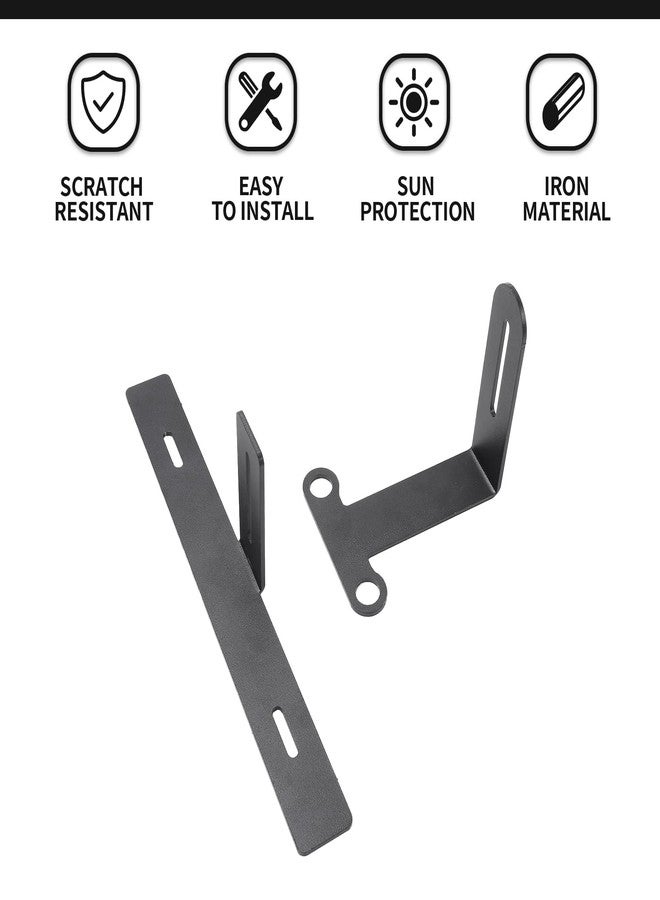 Hoolcar Spare Tire License Plate Relocation Bracket Holder for 2007-2021 Jeep Wrangler JK JKU JL JLU, Black - Image 3